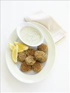 Baked Falafel and Golden Flaxseeds