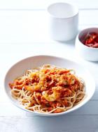 Spaghetti & prawn pasta with special tomato sauce