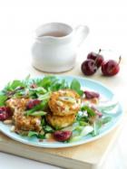 Goats cheese and rocket salad with cherry dressing