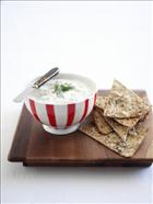 Cucumber and Dill Raita with Garlic and Mint Tanoor Bread