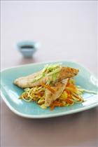 Steamed Ginger Fish with Stir Fried Cabbage and Sprouts