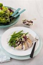 Grilled Chicken with Cucumber and Cranberry Salsa